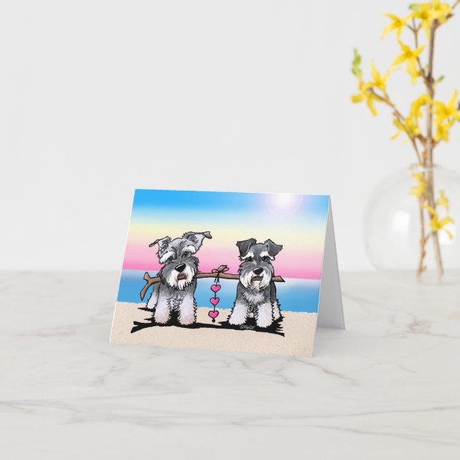 Tarjeta de felicitación KiniArt Miniature Schnauze (flor amarilla)