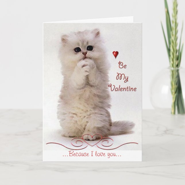 Tarjeta de felicitación Kitty Valentine (Anverso)