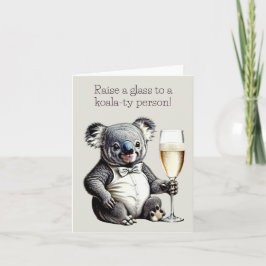 Tarjeta de felicitación Koala Pun