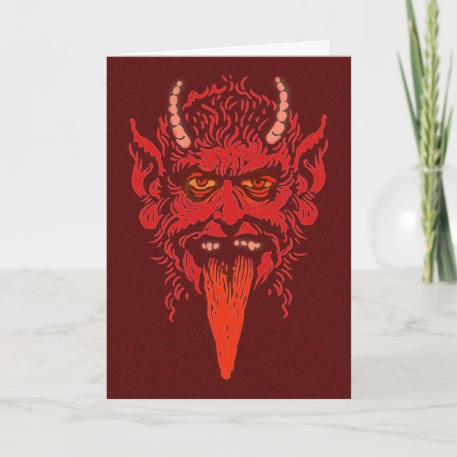Tarjeta de felicitación Krampus (Anverso)