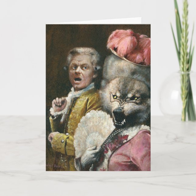 Tarjeta de felicitación La Bete Werewolf Lady (Anverso)