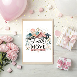 Tarjeta de Felicitación La Fe Mueve Montañas