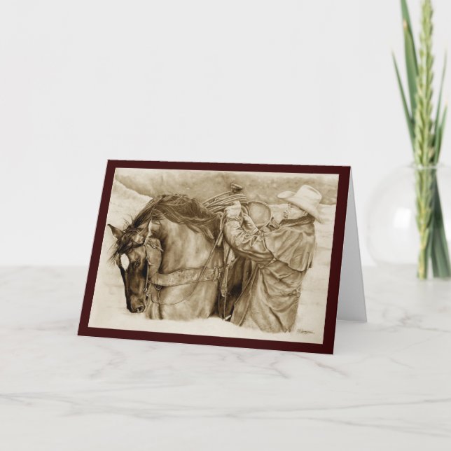 Tarjeta de felicitación "La que hay para el trabaj (Anverso)