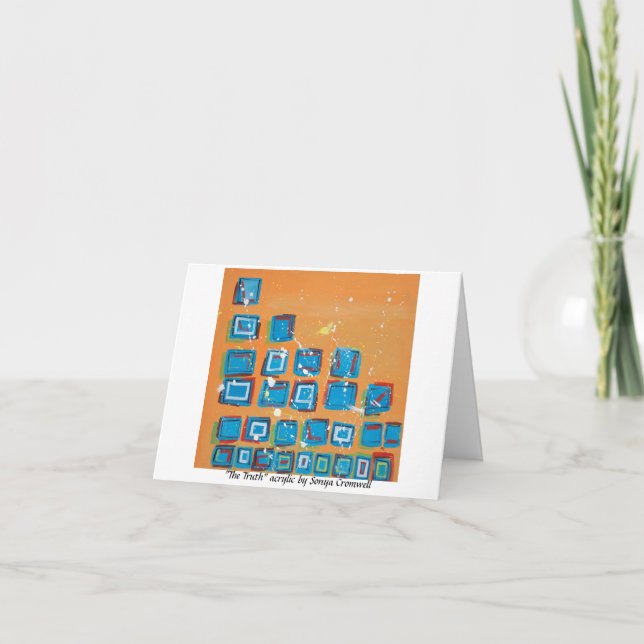 Tarjeta de felicitación "La verdad" (Anverso)
