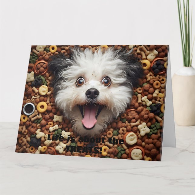 Tarjeta de felicitación La vida se trata de los re (Anverso)