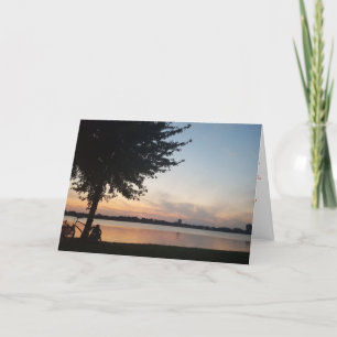 Tarjeta de felicitación "Lake Calhoun Biker"