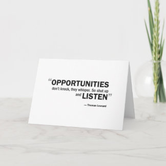 Tarjeta de felicitación - las 'oportunidades no