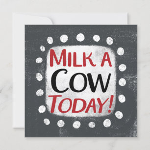 Tarjeta de felicitación Leche Una Vaca Hoy