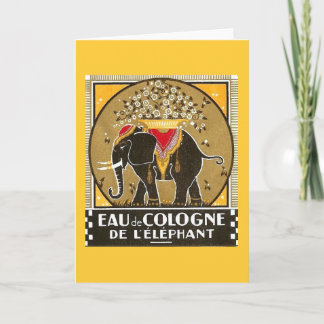 Tarjeta de felicitación l'elephant de agua de