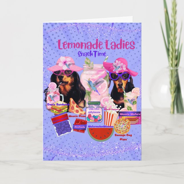 Tarjeta de felicitación Lemonade Ladies Snack Time (Anverso)