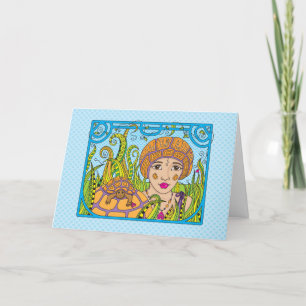 Tarjeta de felicitación lenta hacia abajo