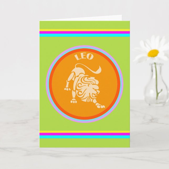 Tarjeta de Felicitación Leo (Planta pequeña)