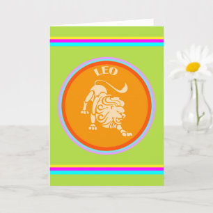 Tarjeta de felicitación Leo