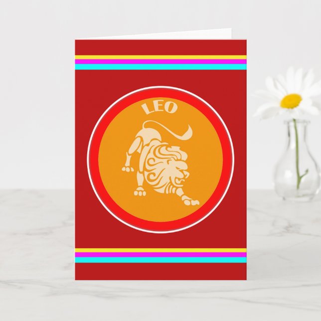 Tarjeta de Felicitación Leo (Planta pequeña)