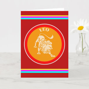 Tarjeta de Felicitación Leo