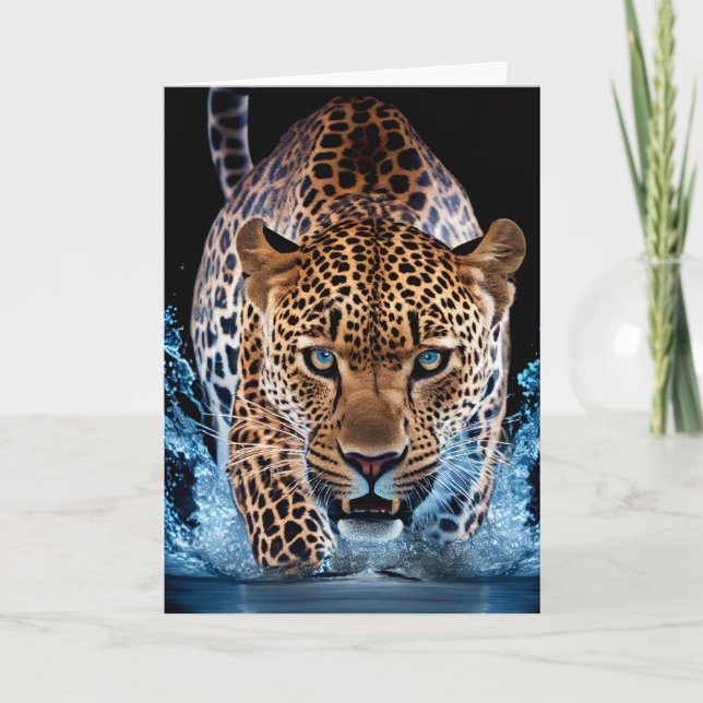 Tarjeta de felicitación Leopard (Anverso)