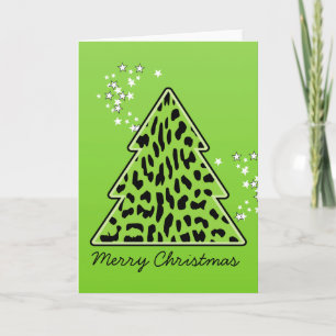 Tarjeta de felicitación Leopard cheetah Christmas 