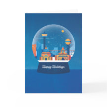 Tarjeta de felicitación Let It Snow (Globo)