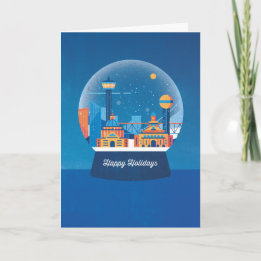 Tarjeta de felicitación Let It Snow (Globo)
