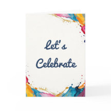 Tarjeta de felicitación Let's Celebrate