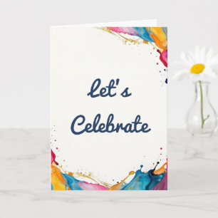 Tarjeta de felicitación Let's Celebrate 