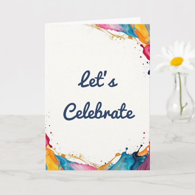 Tarjeta de felicitación Let's Celebrate  (Planta pequeña)
