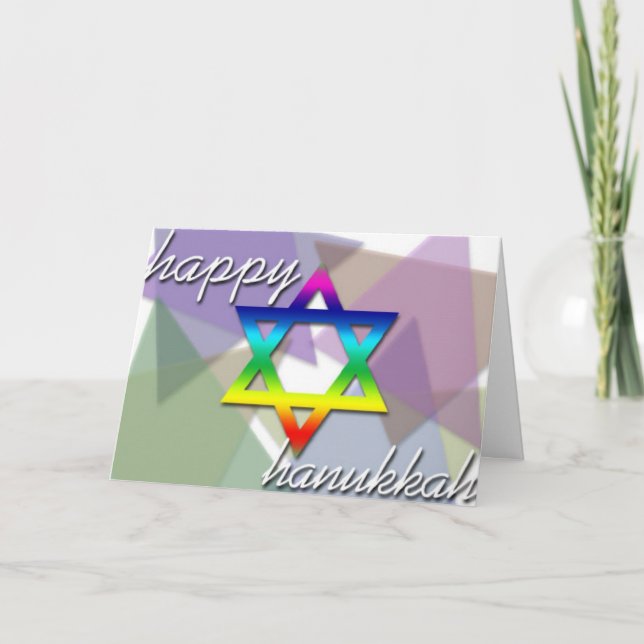 Tarjeta de felicitación LGBT Chanukah (Anverso)