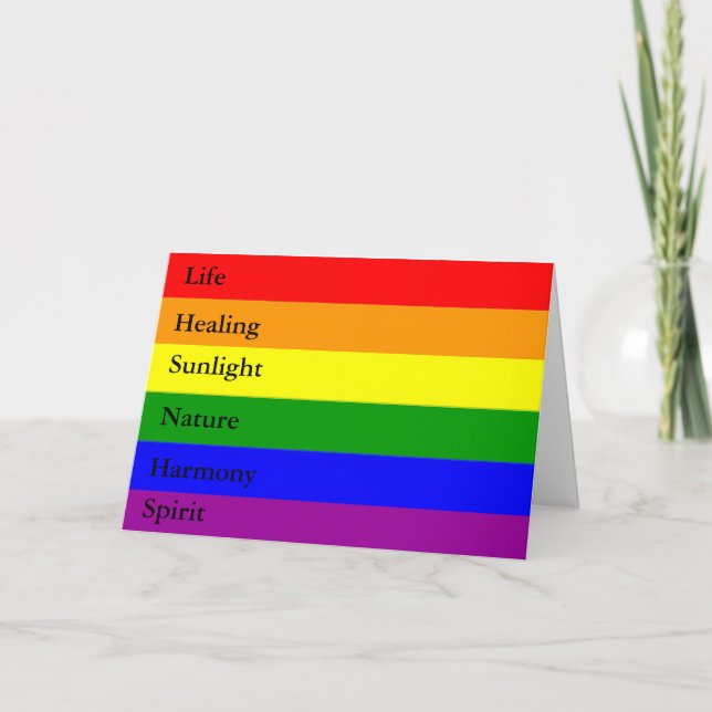 Tarjeta de felicitación LGBT Rainbow (Anverso)