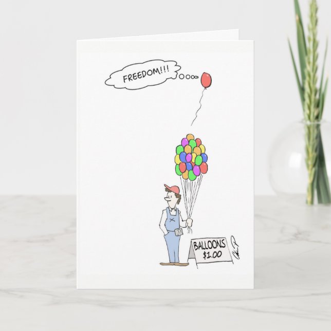 Tarjeta de felicitación: ¡Libertad! (Anverso)