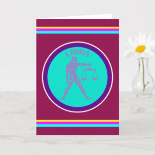 Tarjeta de felicitación Libra