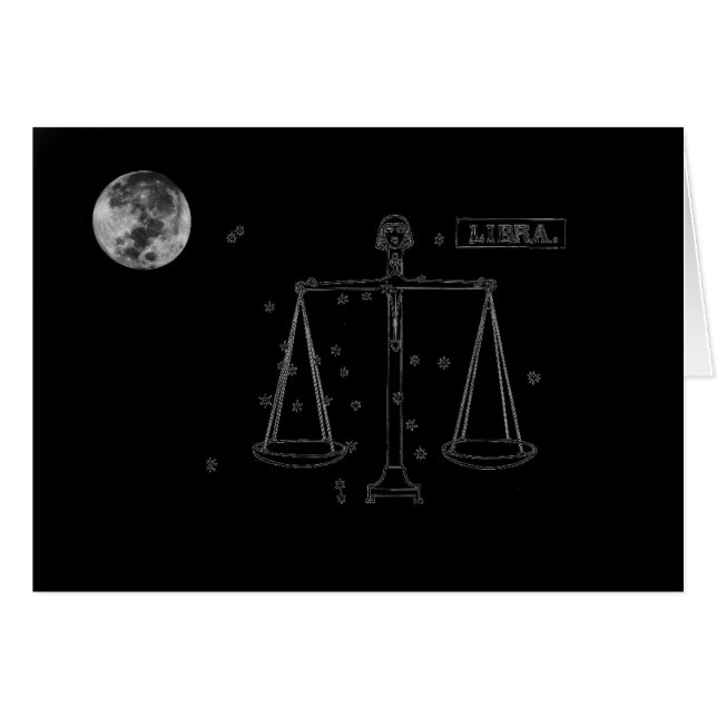 Tarjeta de felicitación Libra (Anverso (Horizontal))