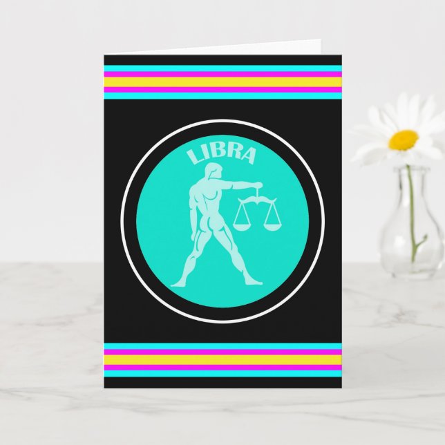 Tarjeta de felicitación Libra (Planta pequeña)