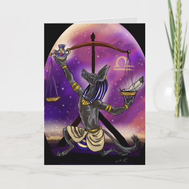 Tarjeta de felicitación Libra Zodiac (Anverso)