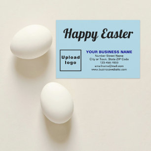 Tarjeta de felicitación ligera azul de Pascua para