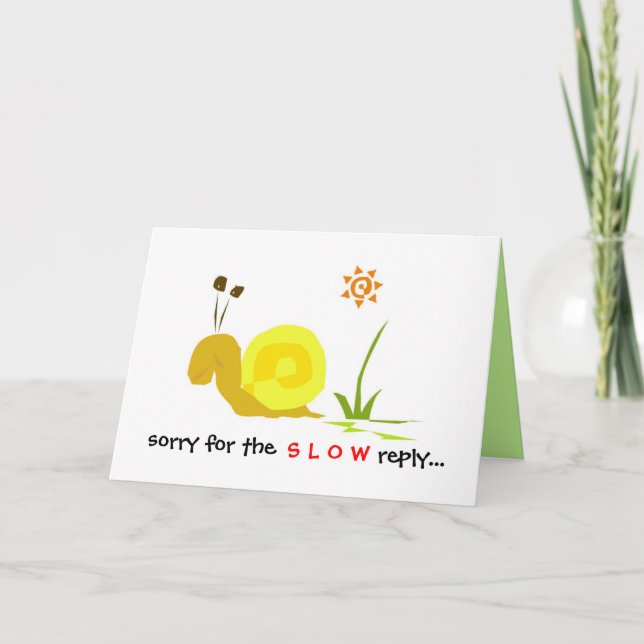 Tarjeta de felicitación ligera con caracol (Anverso)