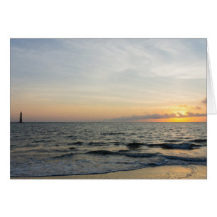 Tarjeta de felicitación Lighthouse Sunrise