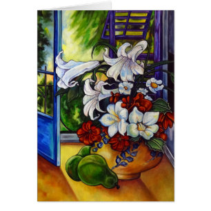 Tarjeta de felicitación Lilies and Pears
