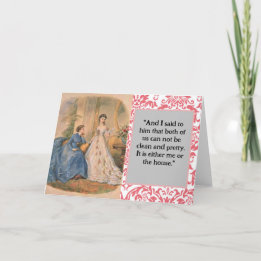 Tarjeta de felicitación "limpia y Bonito" sarcásti