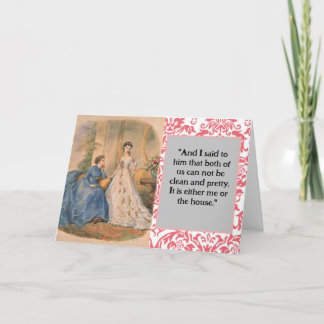 Tarjeta de felicitación "limpia y Bonito" sarcásti