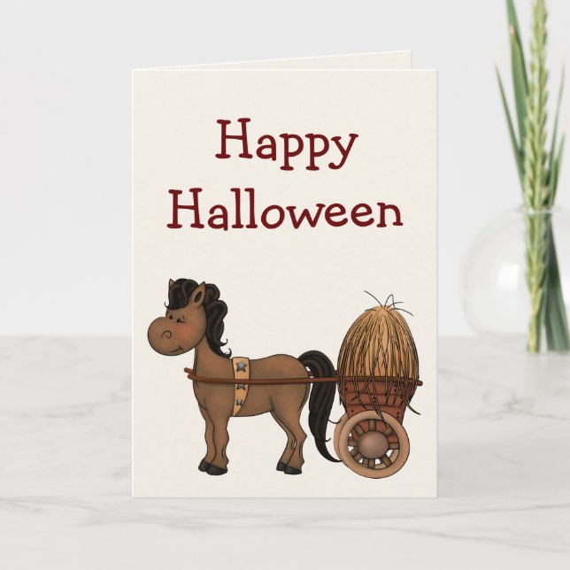 Tarjeta de felicitación linda de Halloween del (Anverso)