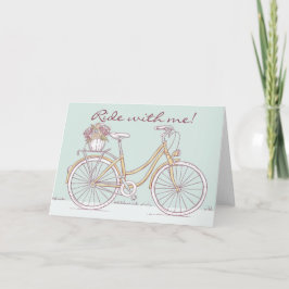 Tarjeta de felicitación linda de la cesta de la