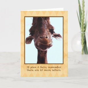 Tarjeta de felicitación linda de la jirafa