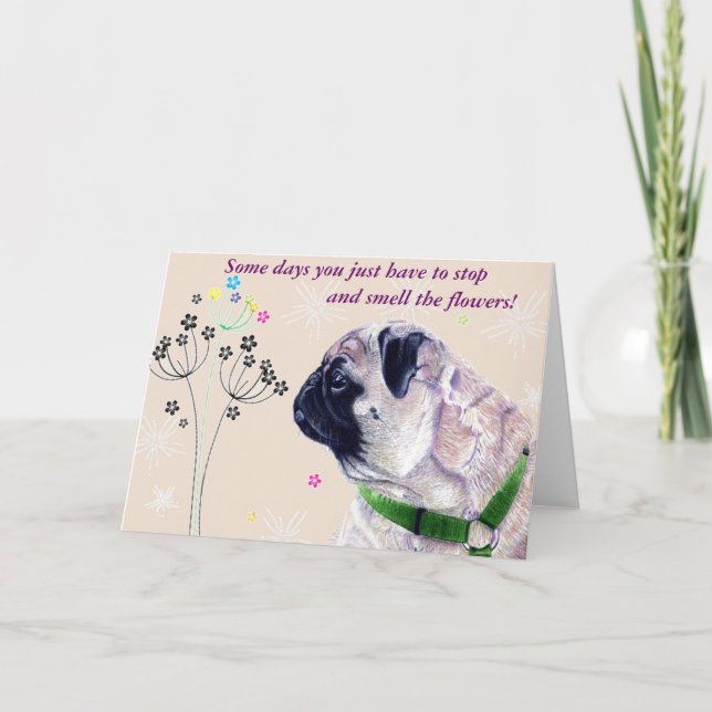 Tarjeta de felicitación linda del barro amasado y (Anverso)