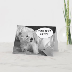 Tarjeta de felicitación linda del perro de Westie