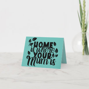 Tarjeta de felicitación linda para mamá; cumpleaño