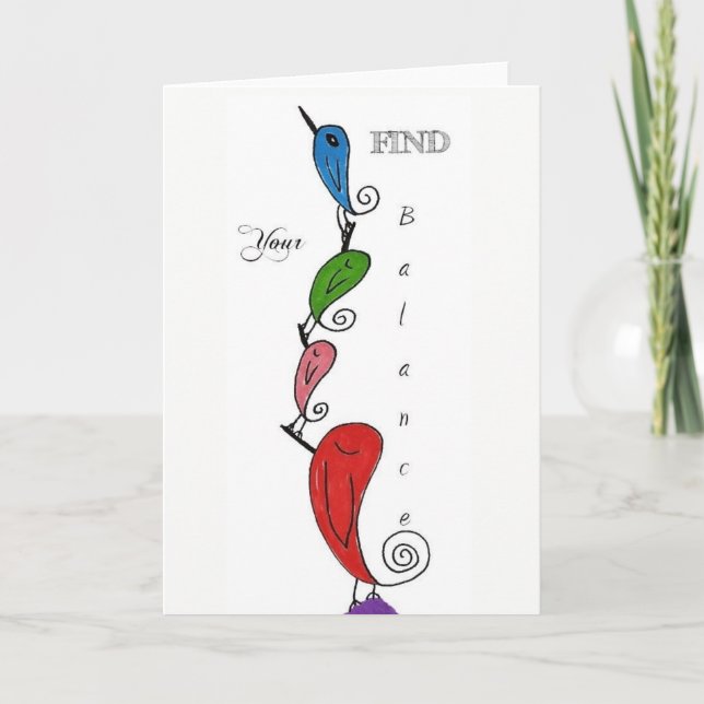 Tarjeta de felicitación linda y colorida del (Anverso)