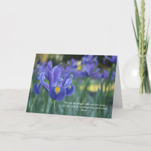 Tarjeta de felicitación lirio morado Abrazo mutuo