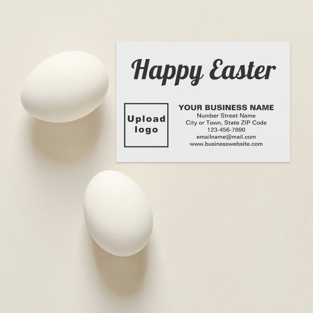 Tarjeta de felicitación Llanta de Negocios White E (White Easter business flat greeting card)