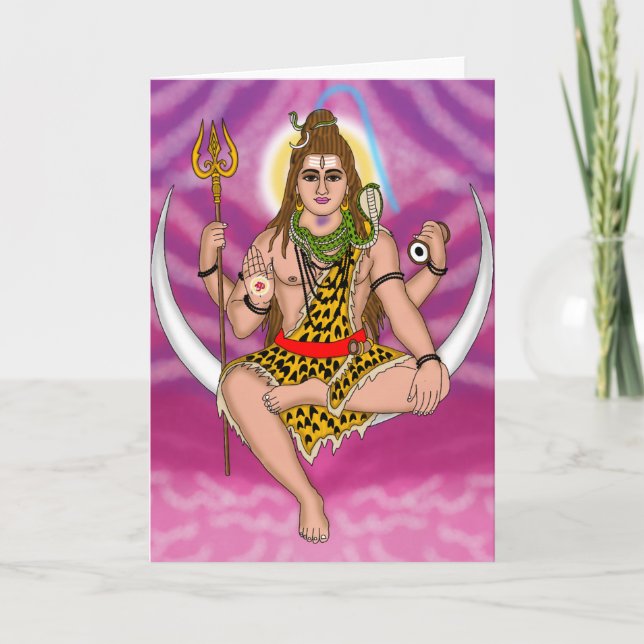 Tarjeta de felicitación Lord Shiva (Anverso)