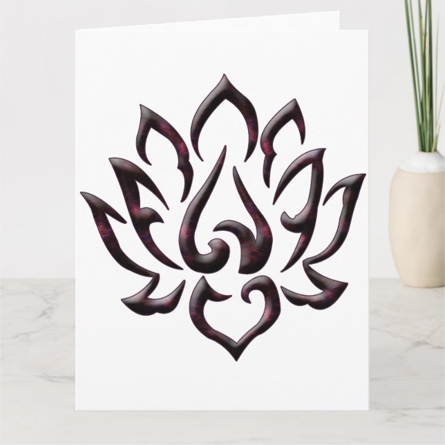 Tarjeta de felicitación Lotus Flower Purple Univer (Anverso)